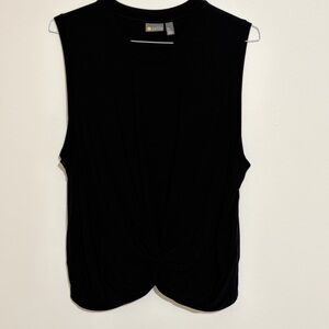 EUC Zella Black Twist-Front Muscle Tee Size XL
